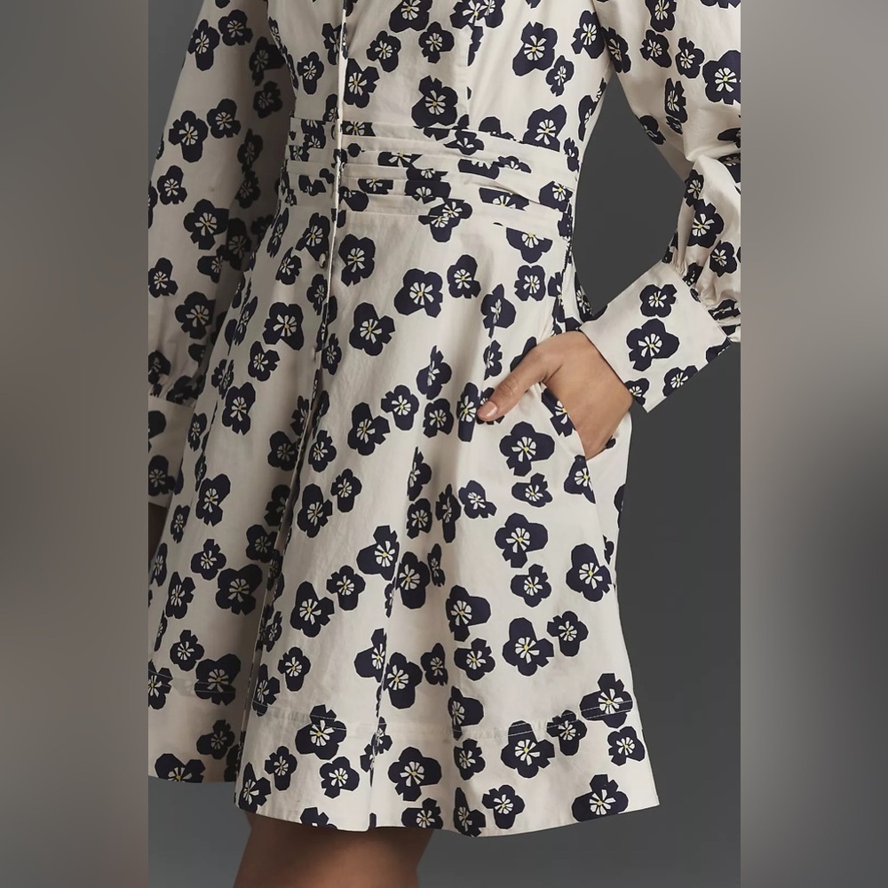 NWT Size 12 - Maeve Button-Front Mini Dress (100% Cotton) - Picture 3 of 11